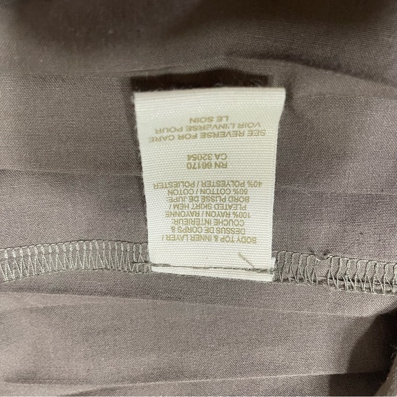 Free People Tan Cowl Neck Sleeveless Draped Pleated Mini Tank‎ Dress Size M - Picture 7 of 7